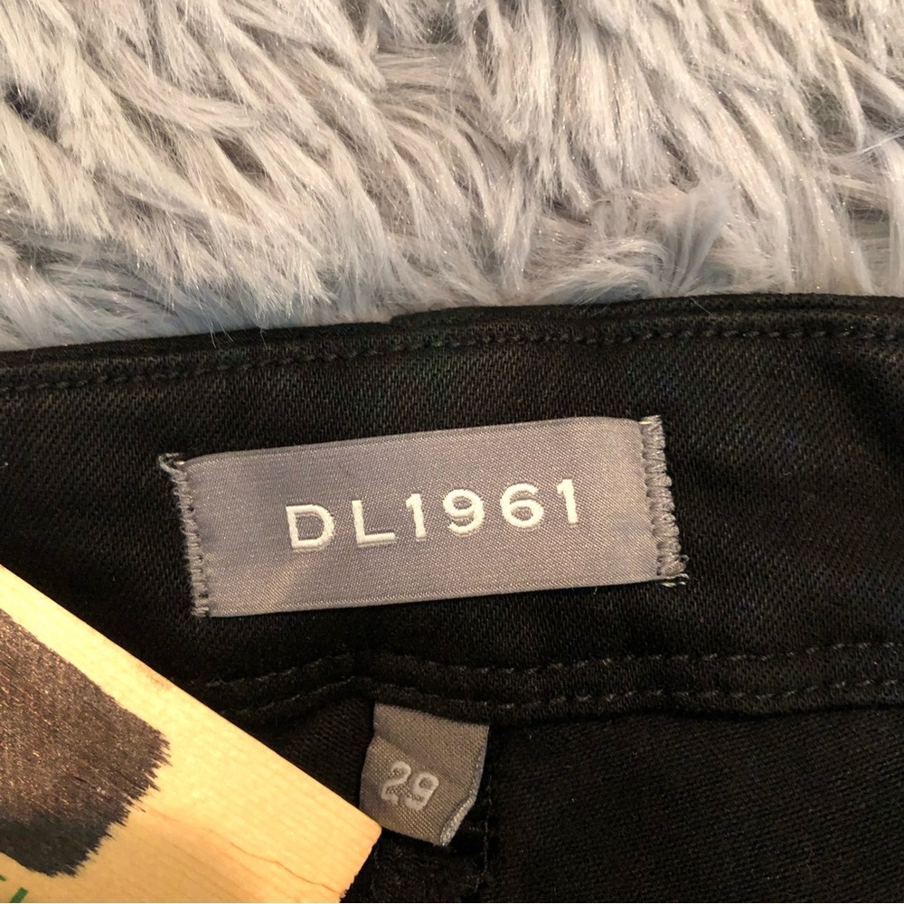 DL1961 Women’s 29 Haven Coated Asphalt High Rise Legging Black Jean Witchy - Picture 6 of 16